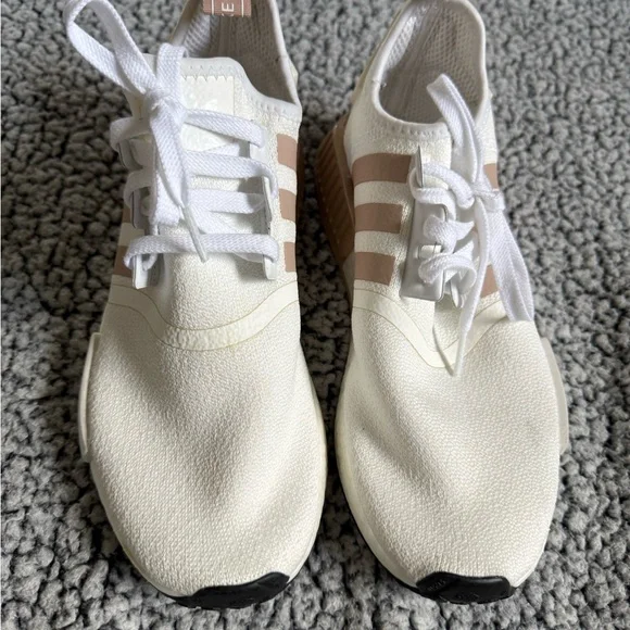 Adidas White and Tan Athletic Shoes - Picture 2 of 6